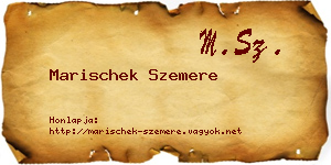 Marischek Szemere névjegykártya